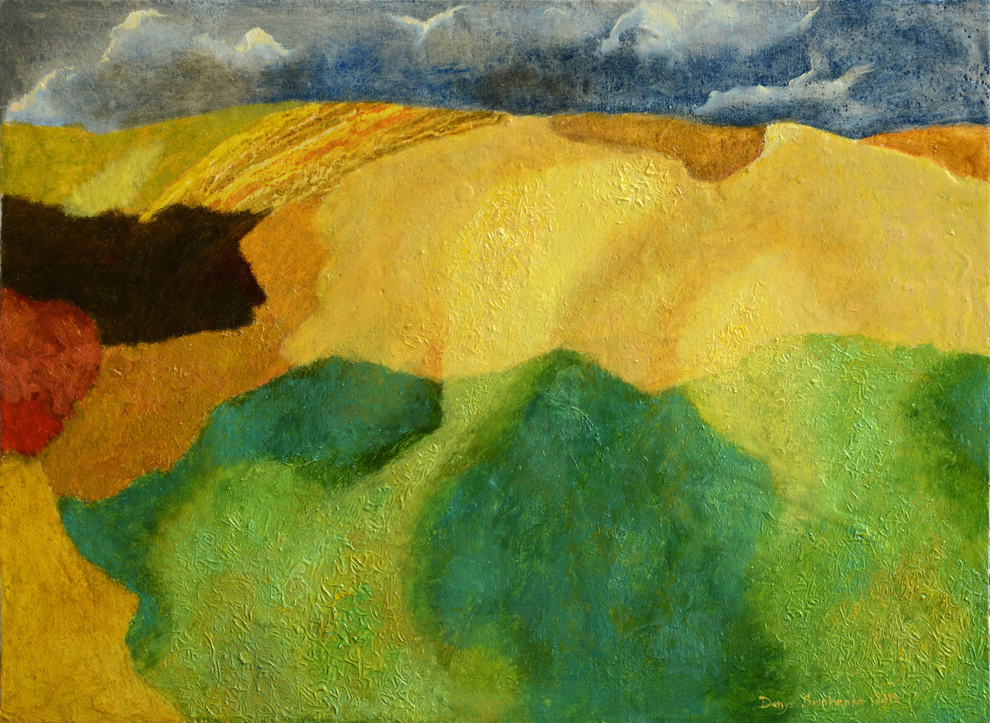 Denys Savchenko. Oil painting. Landscape. Sunlight